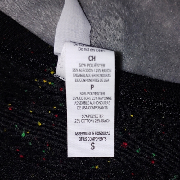 Bella and canvas rainbow speckled black tee - Picture 3 of 6